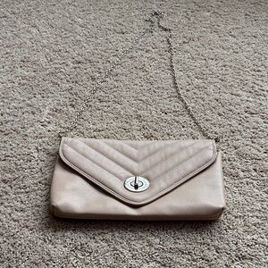 Elegant Tan Chain Shoulder Bag